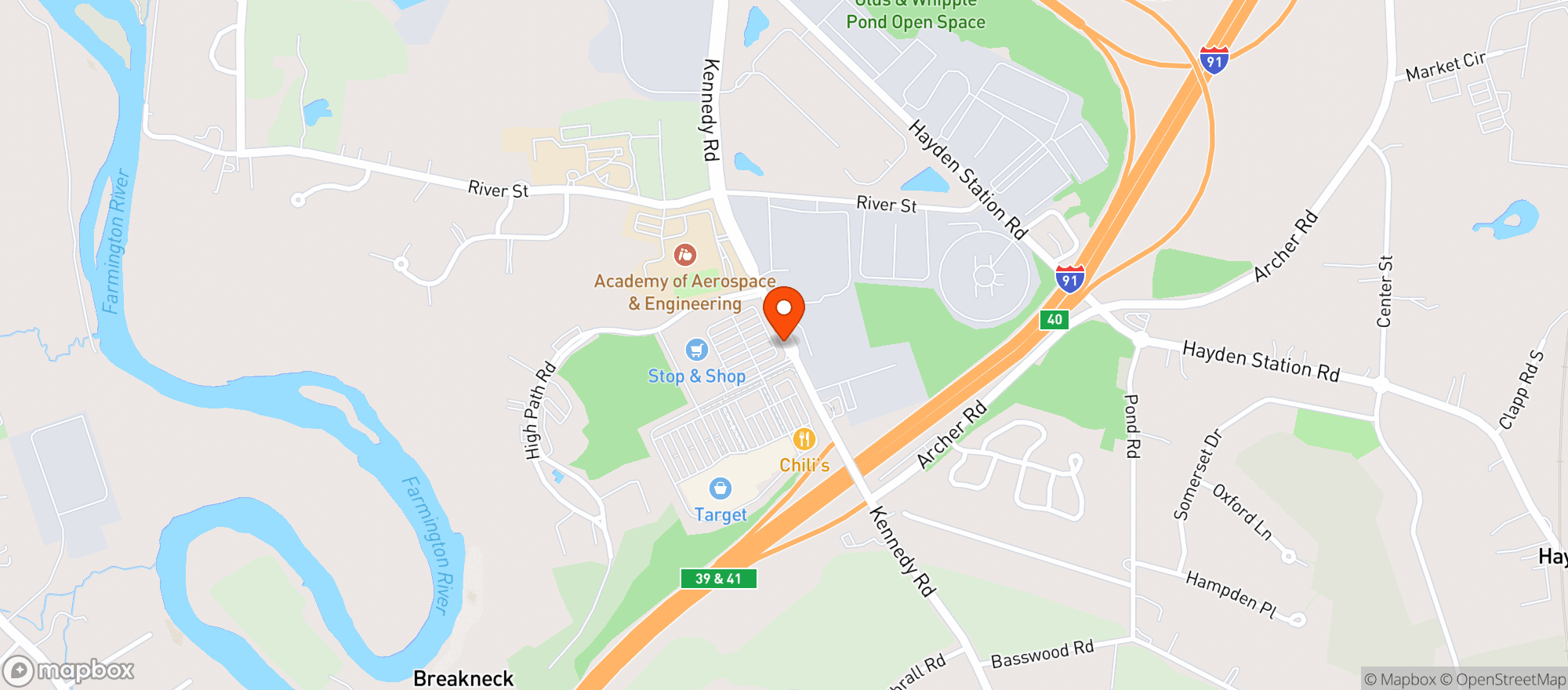 Map showing STOP & SHOP (1095 KENNEDY ROAD)