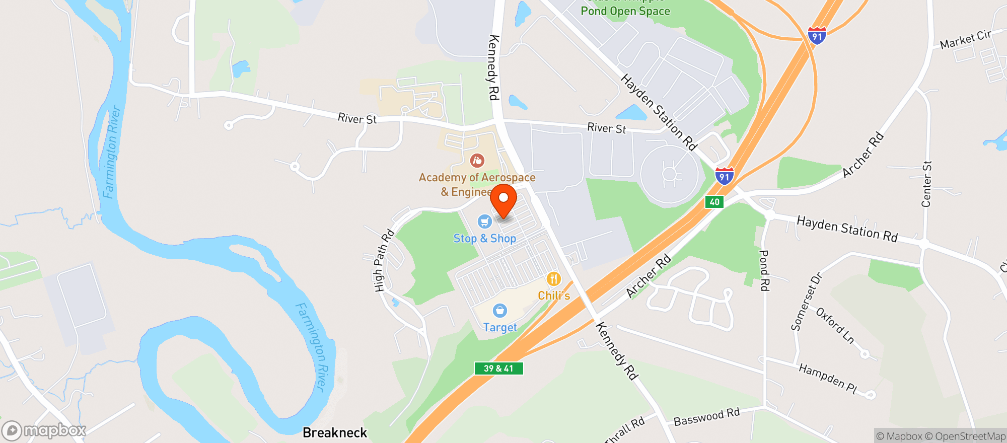 Map showing Stop & Shop