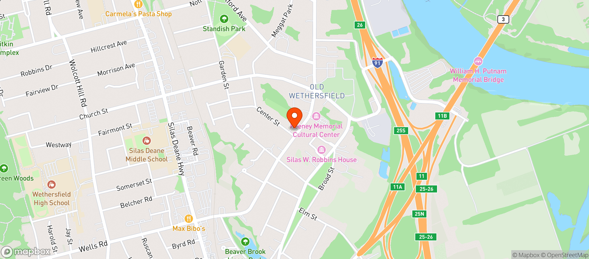 Map showing The Charles
