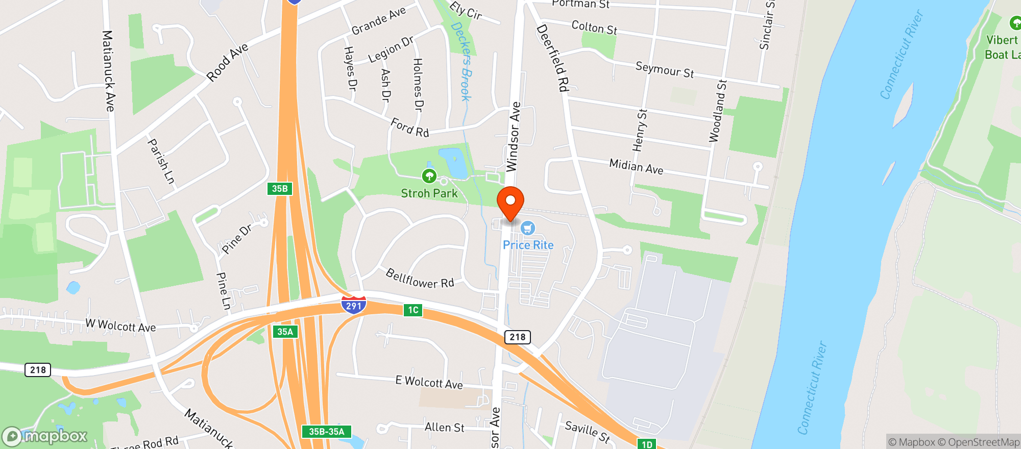 Map showing Blooms Discount Liquors