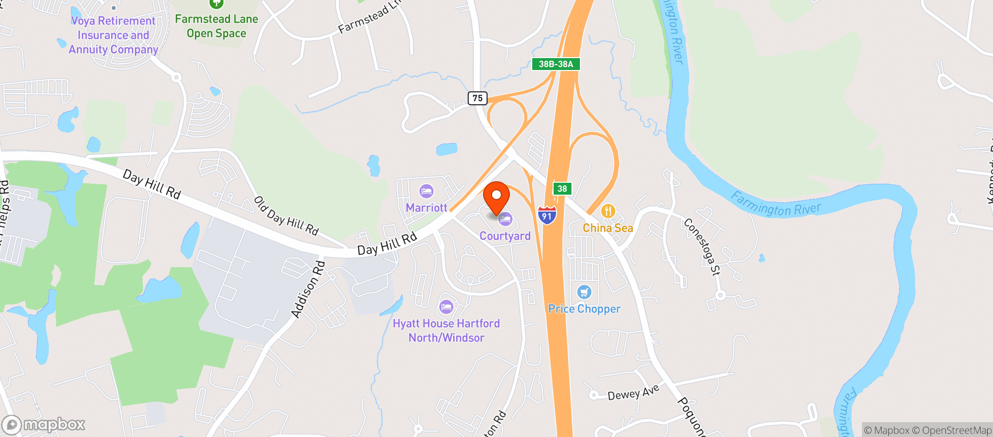 Map showing Courtyard By Marriott #bdlwd