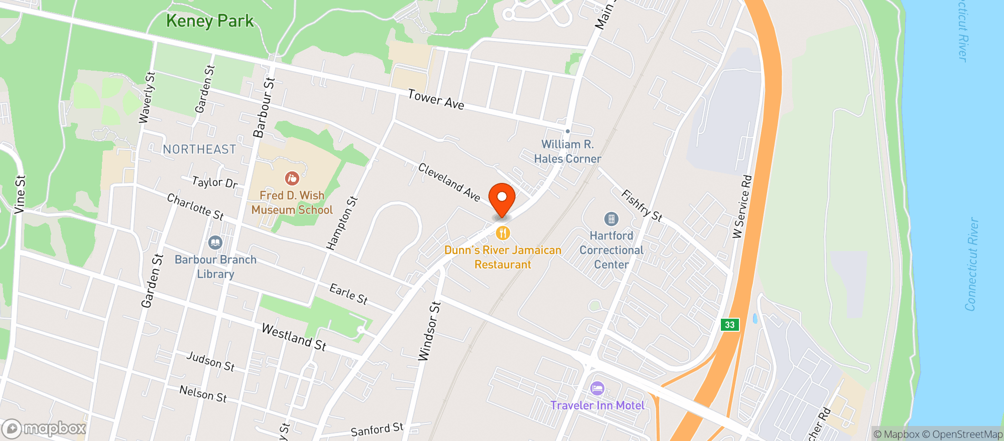 Map showing Larrys Place