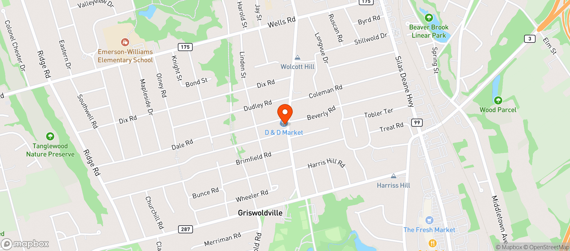 Map showing Speros Wines & Spirits