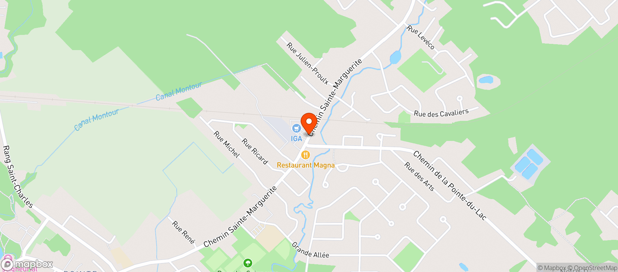 Map showing Marché Raynald Giguère Inc.