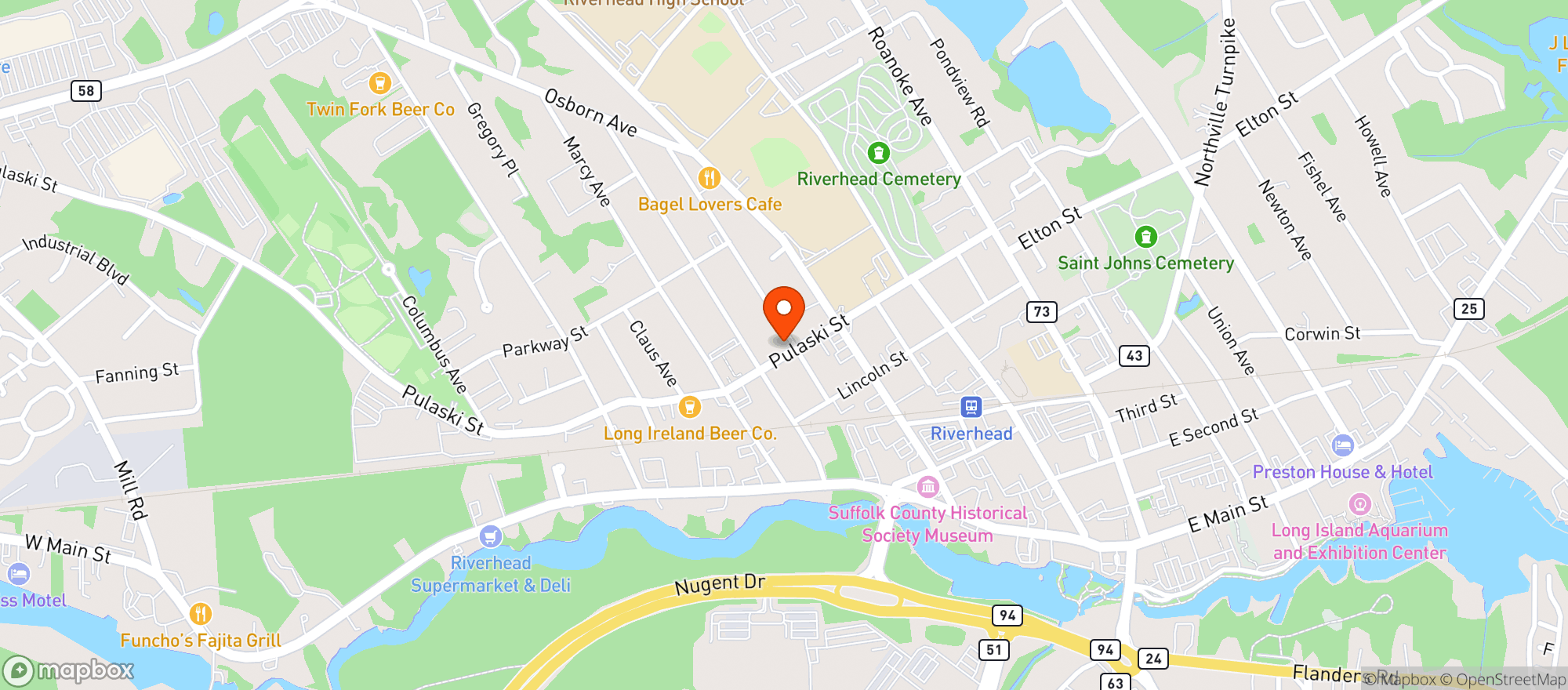 Map showing Birchwood Restaurant