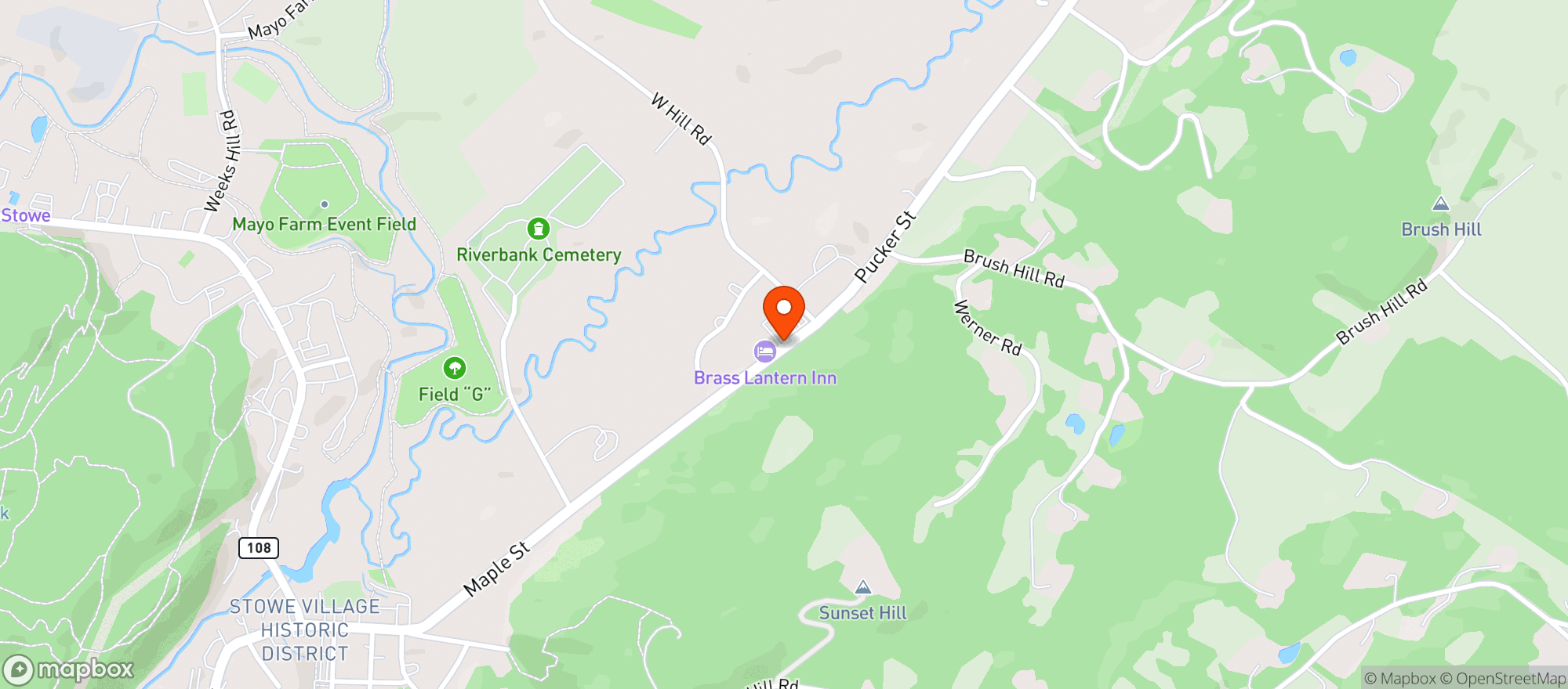 Map showing Shaws