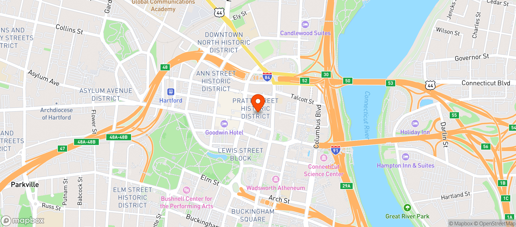 Map showing Vaughans Public House