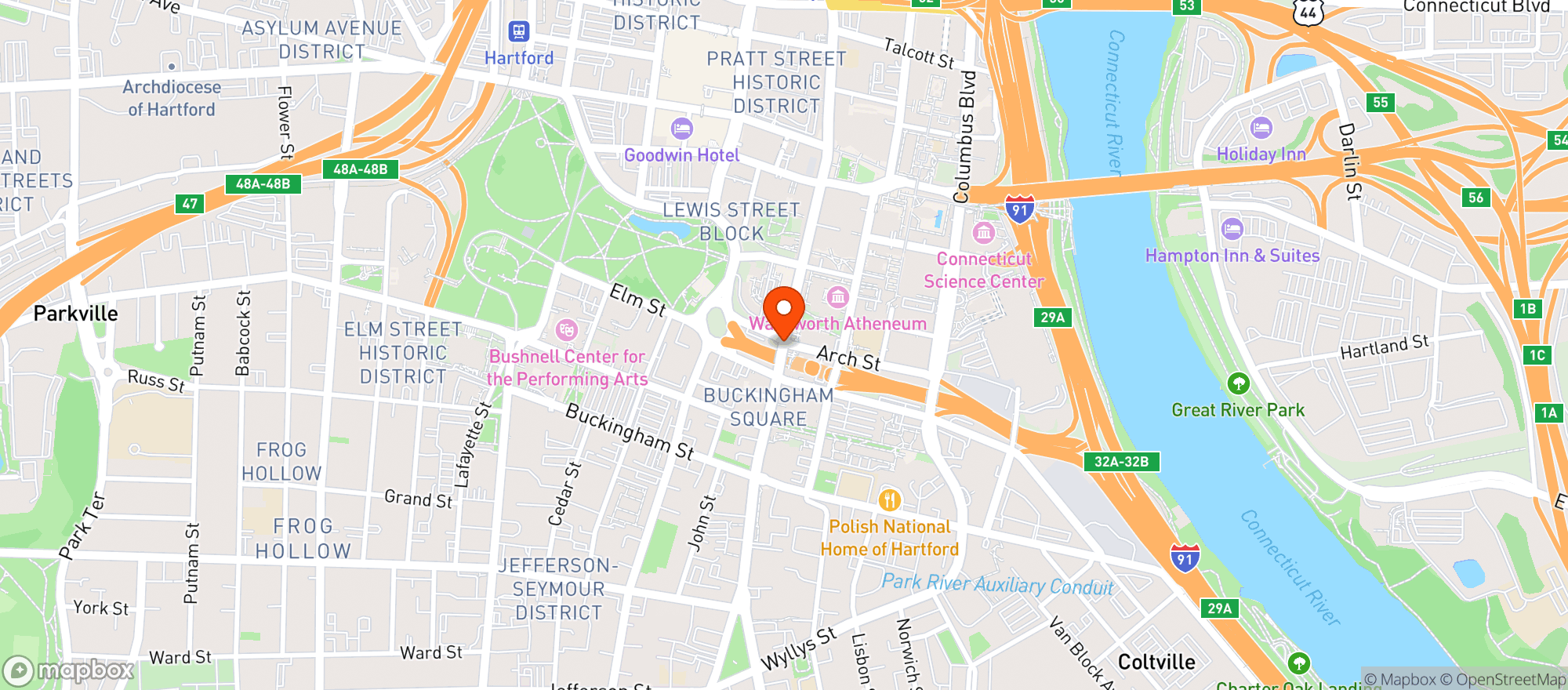 Map showing Signature Wine & Spirits