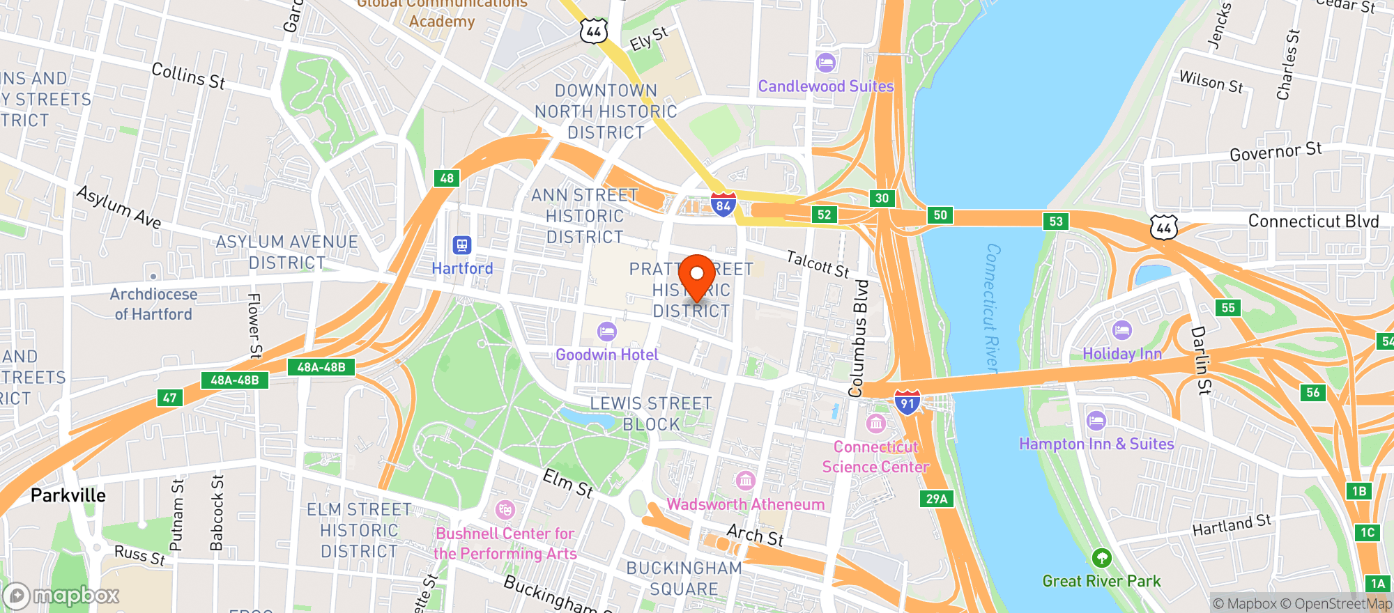 Map showing Sunberrys Cafe & Catering
