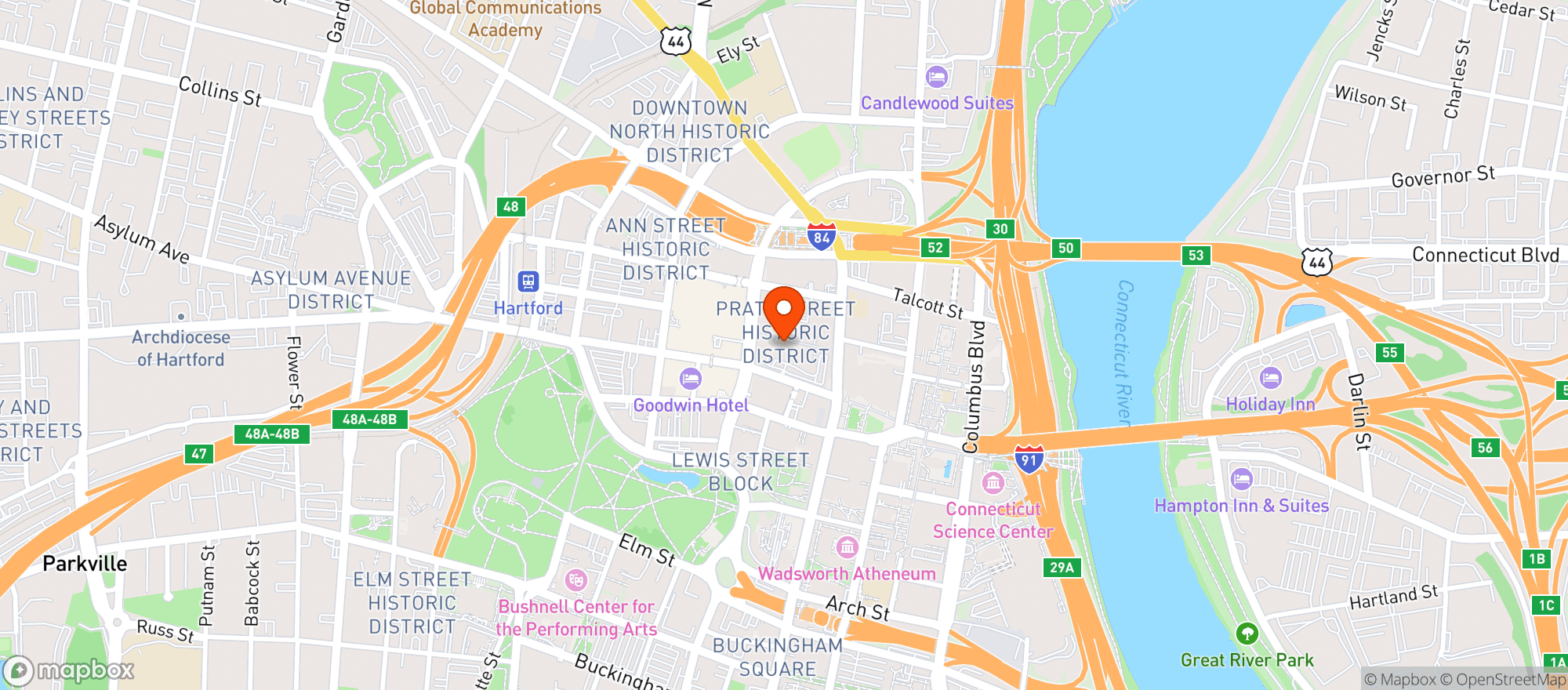 Map showing Capital Spirits