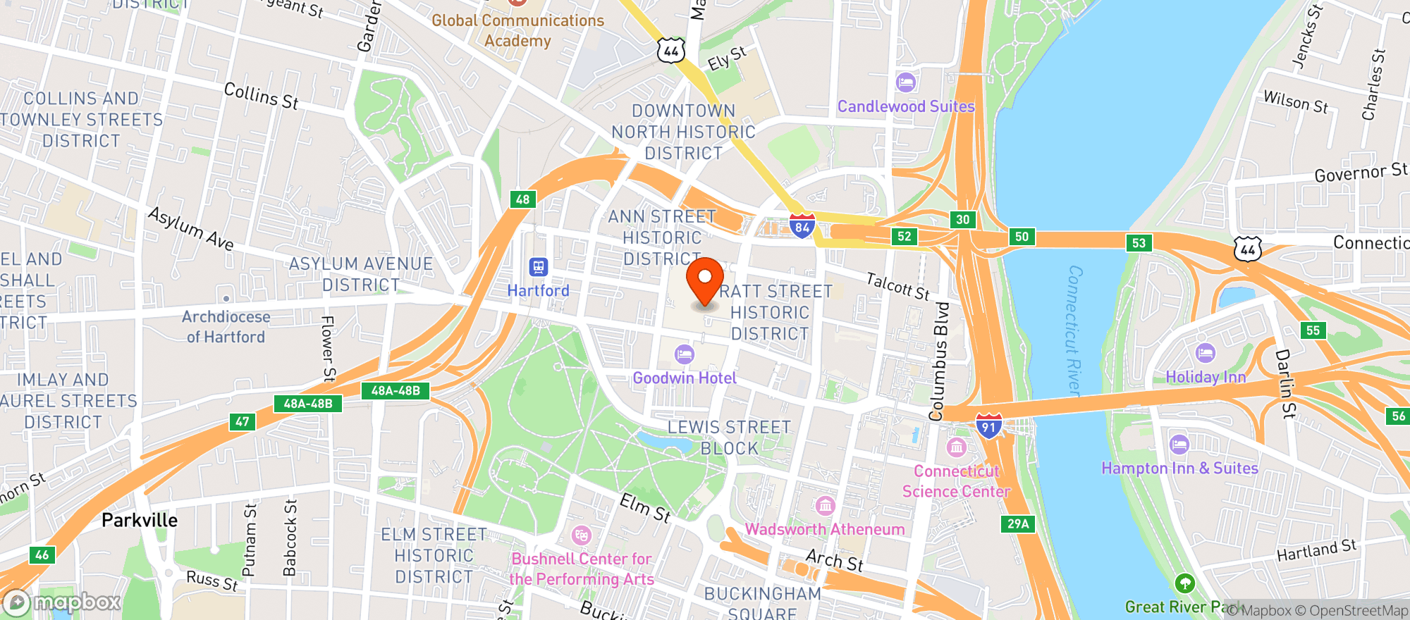 Map showing OVATIONS XL CENTER #4