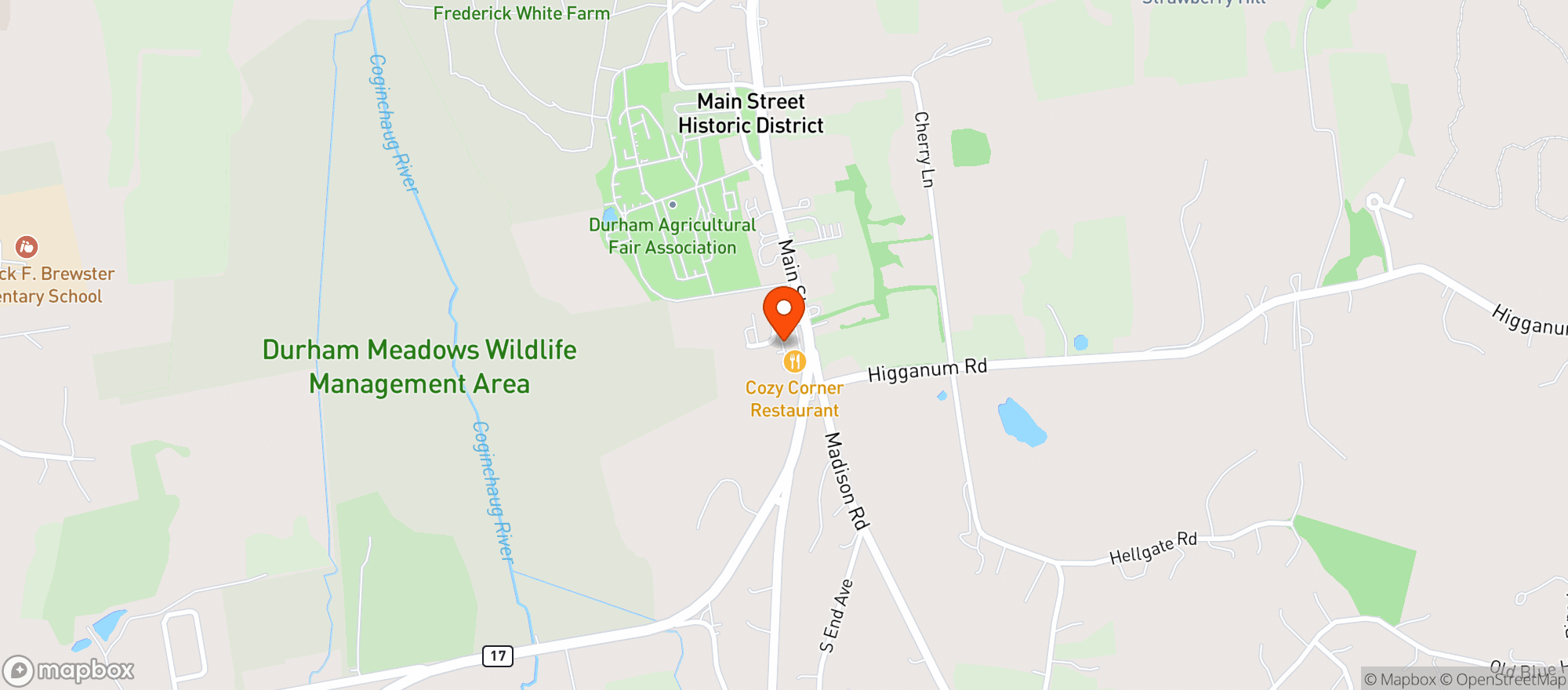 Map showing Durham Wine & Spirits