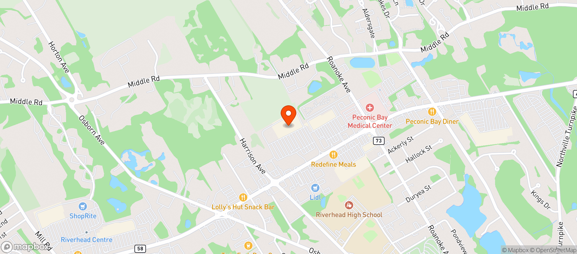Map showing Target - Riverhead