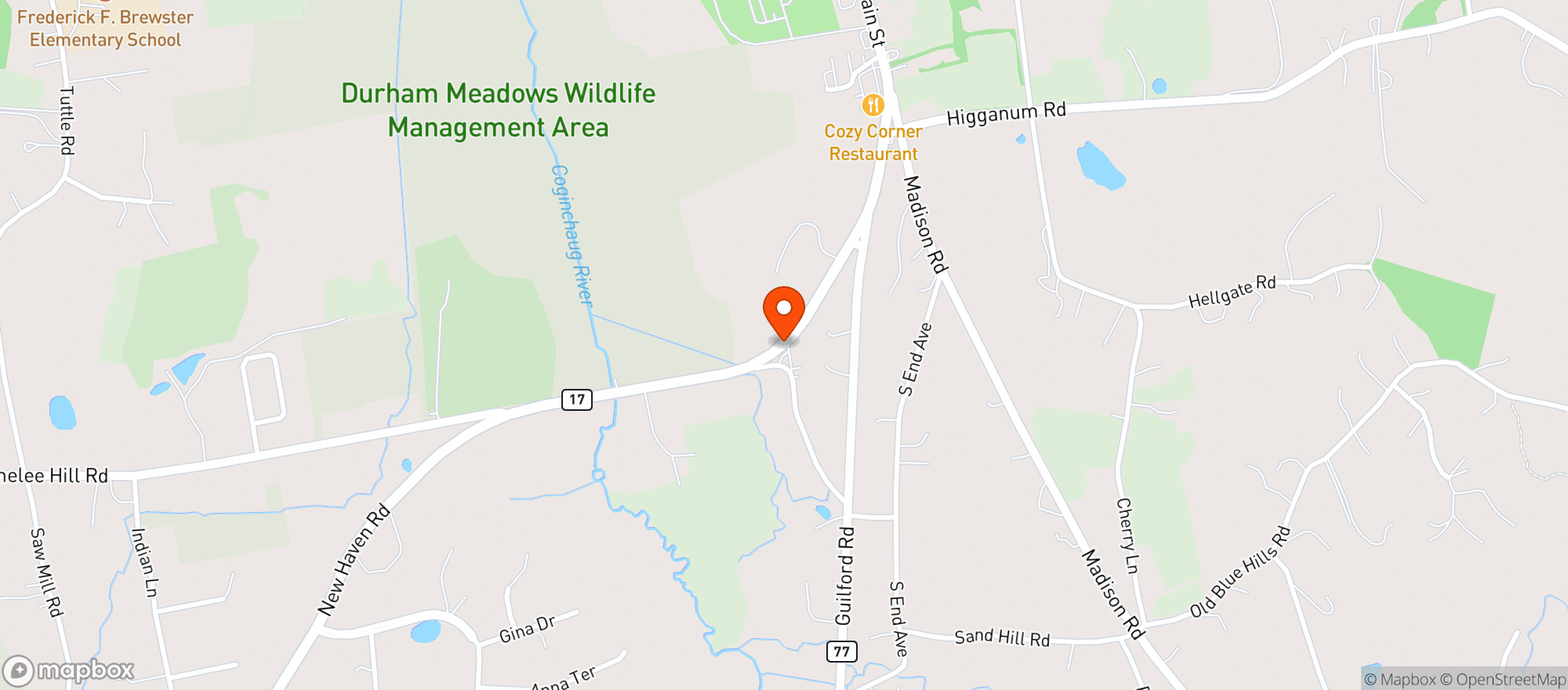 Map showing Hard Hat Tavern