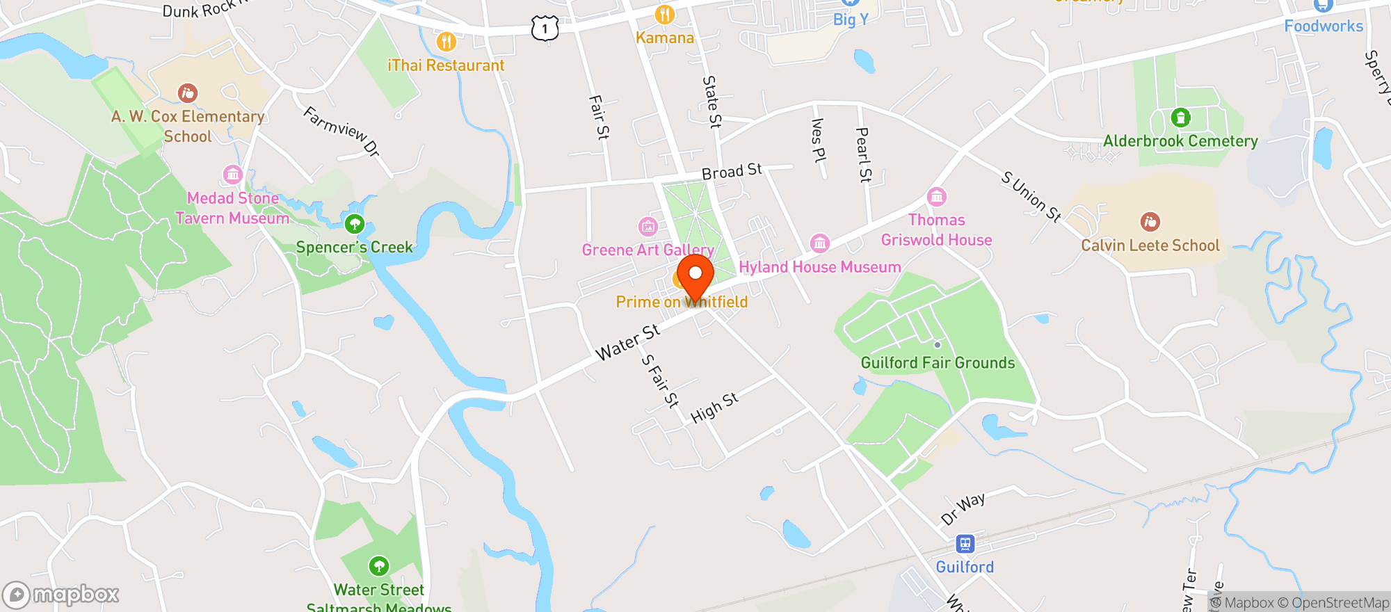 Map showing Shepards Tavern
