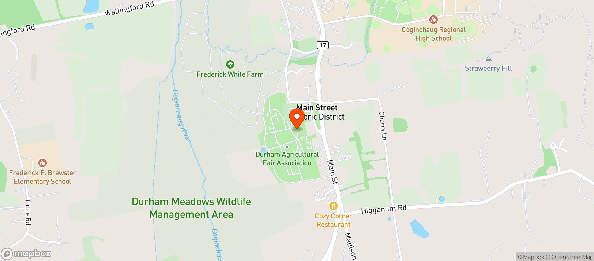 Map showing Durham Fair
