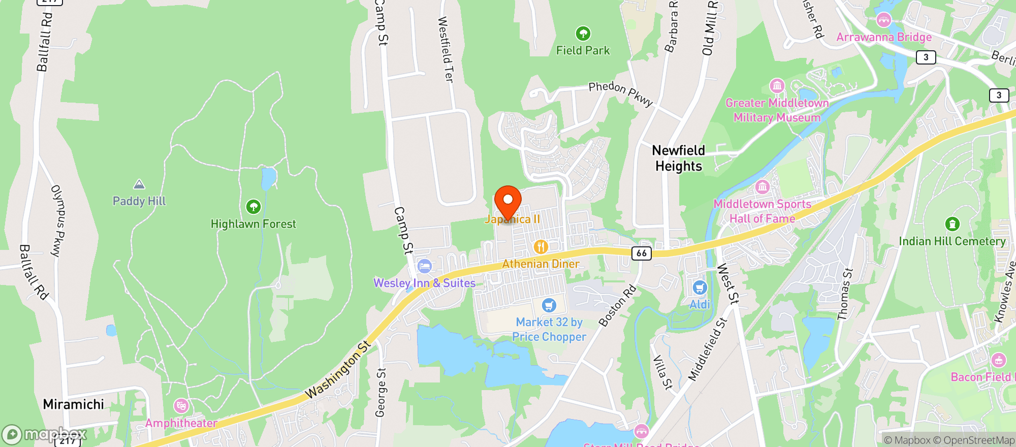 Map showing Gnc