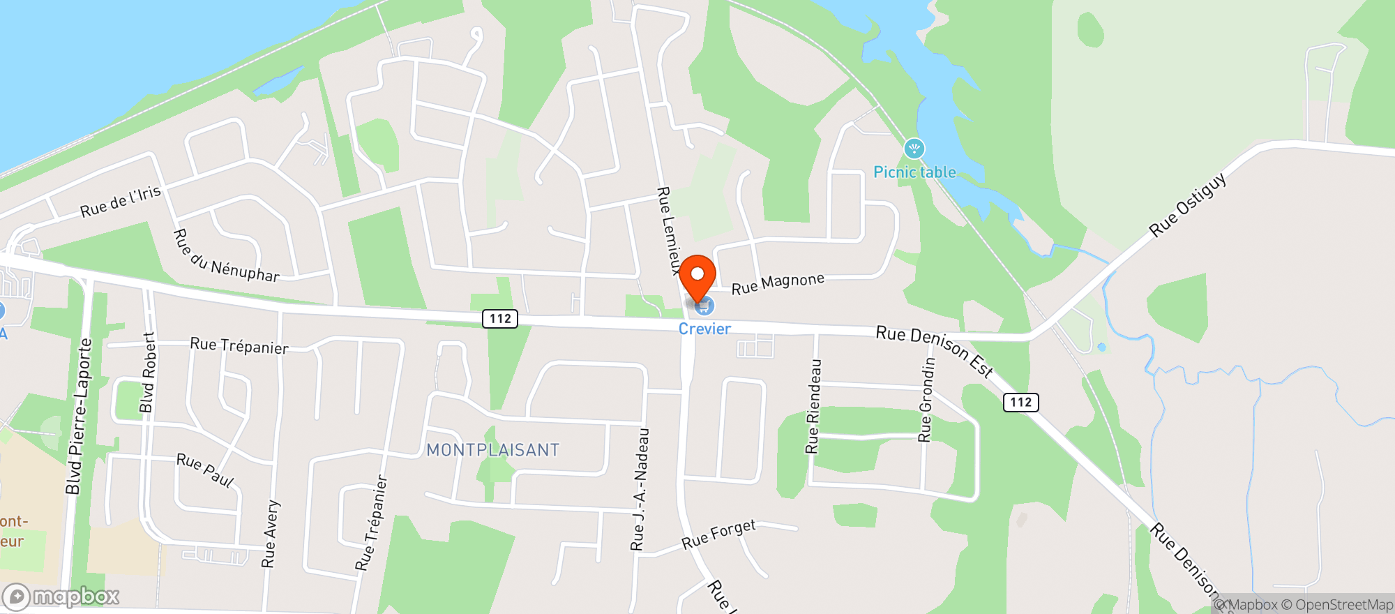 Map showing Marche J.P Fontaine Inc. #773