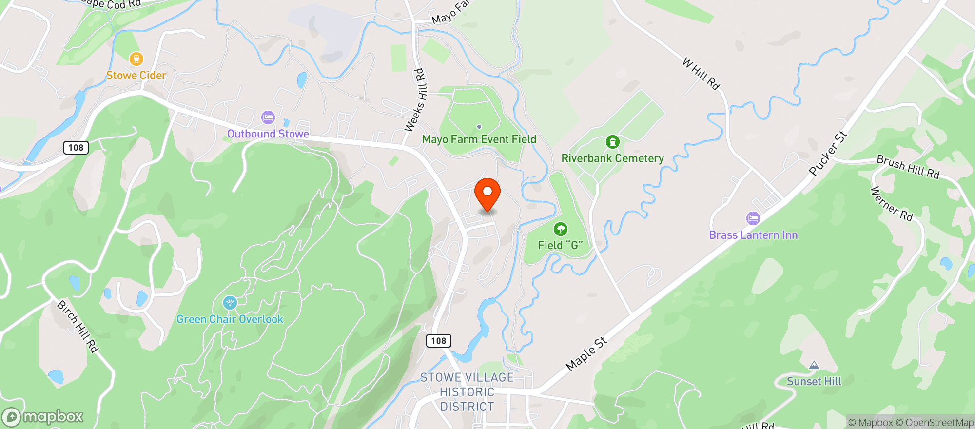 Map showing Stowe Seafood