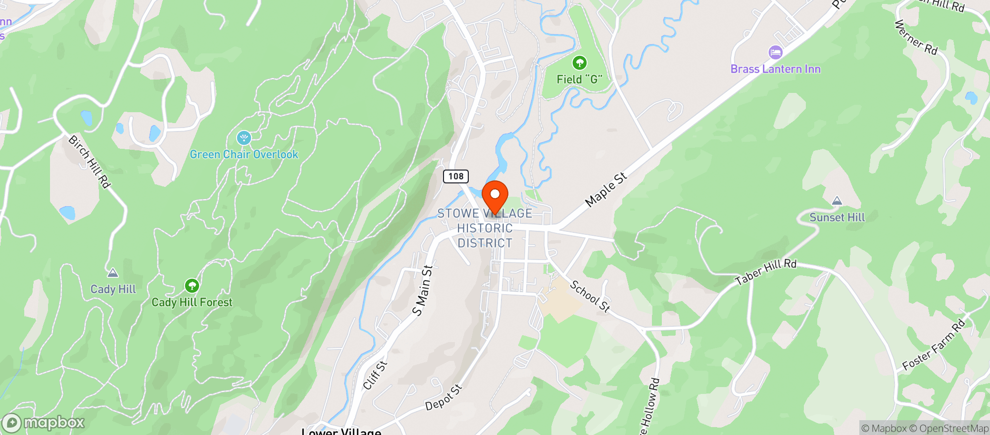 Map showing Harrisons Rest