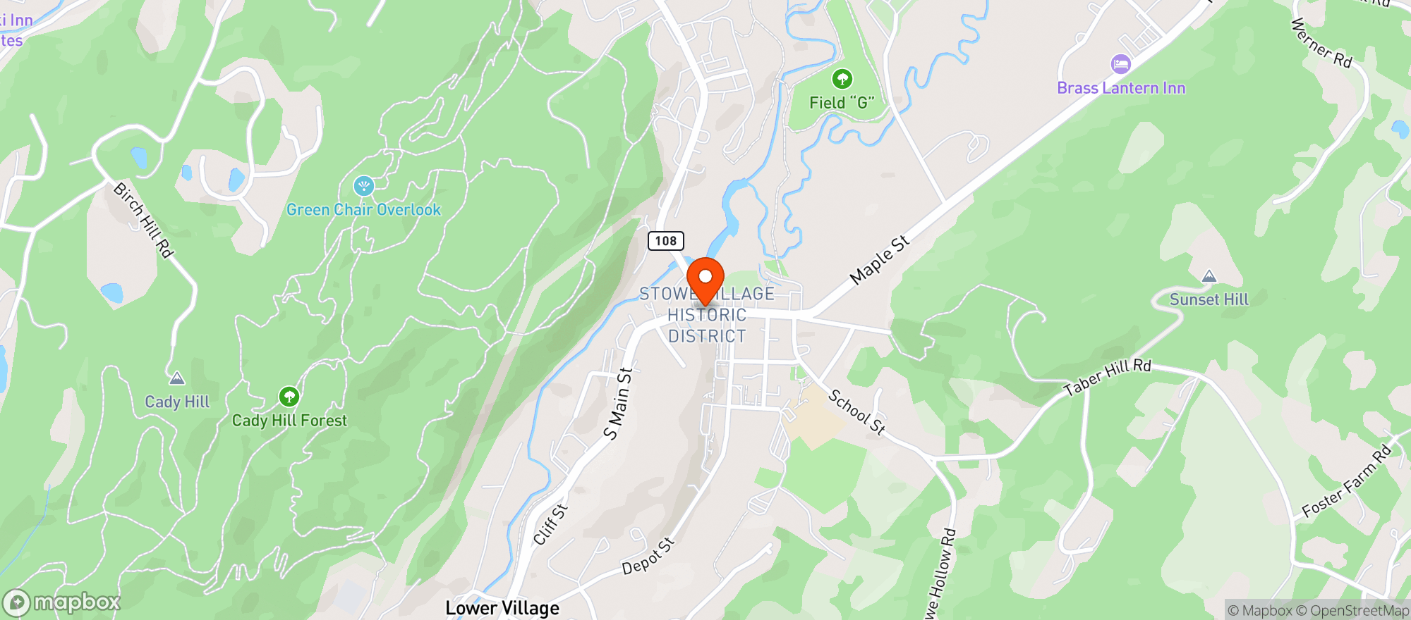 Map showing STOWE MERCANTILE