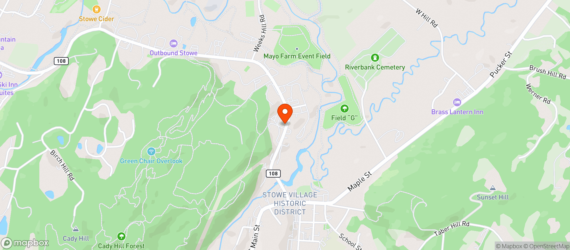 Map showing Doc Ponds