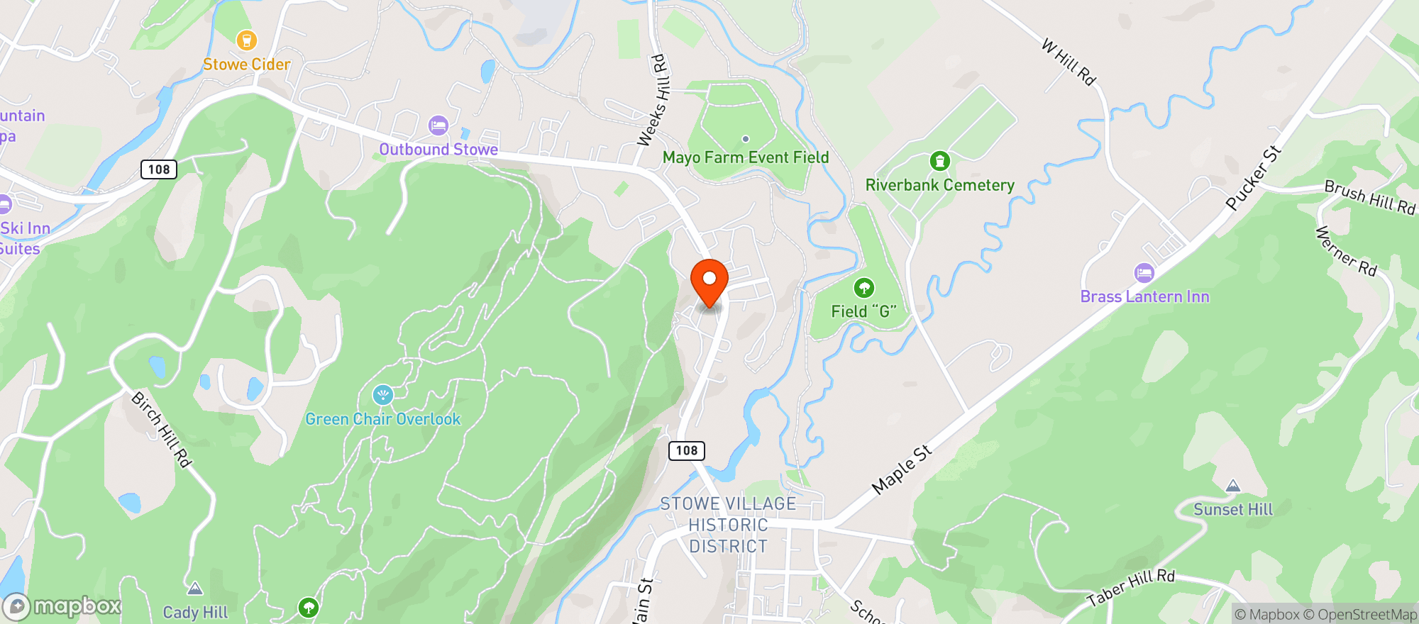 Map showing Ranch Camp