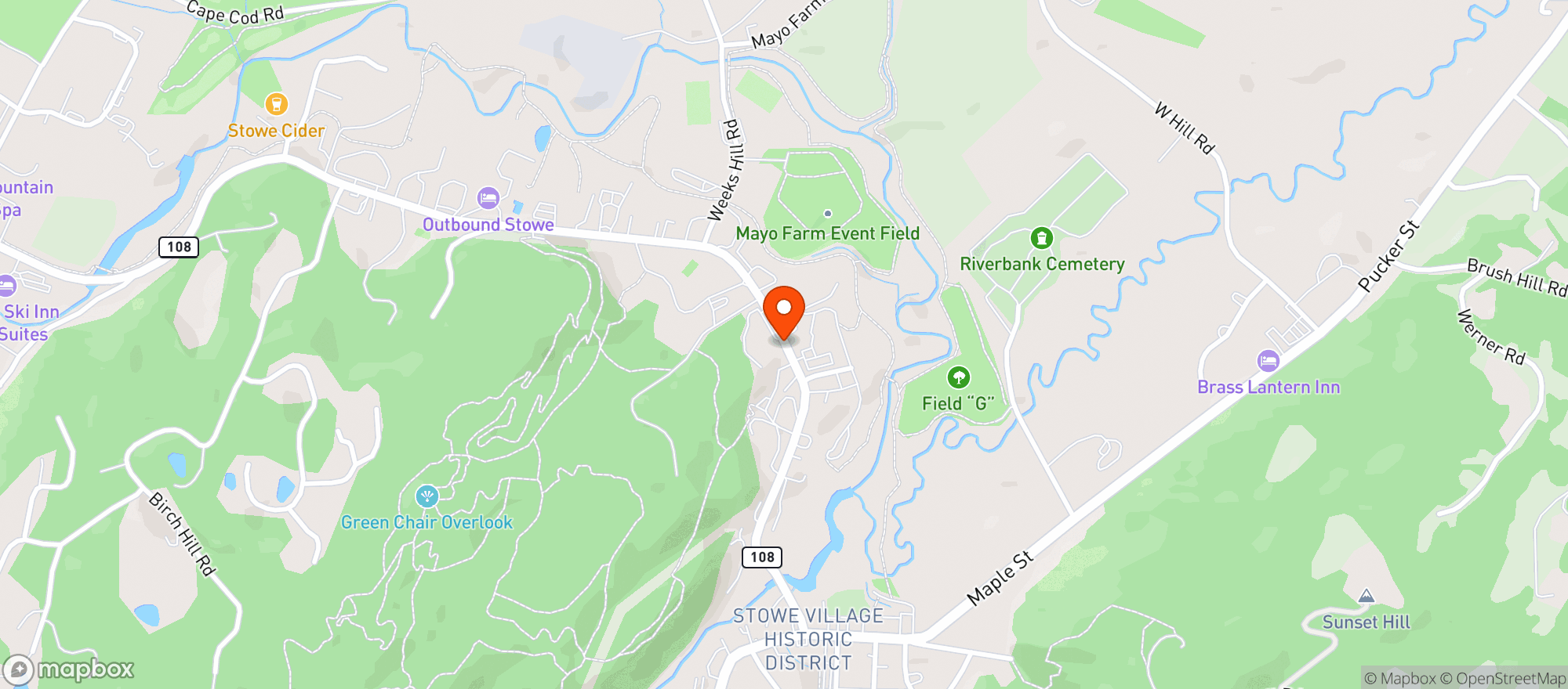 Map showing Stowe Cinema