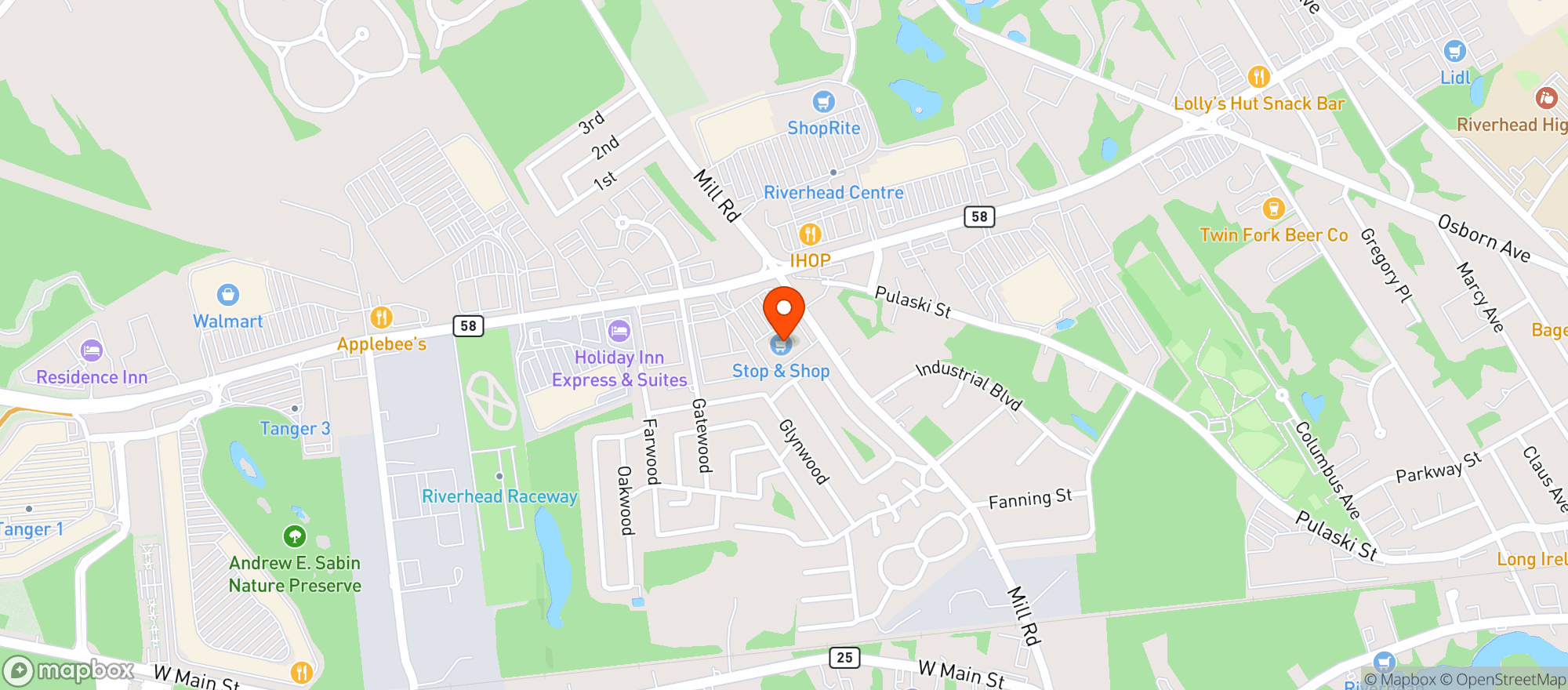 Map showing Stop & Shop - 0590 - Riverhead
