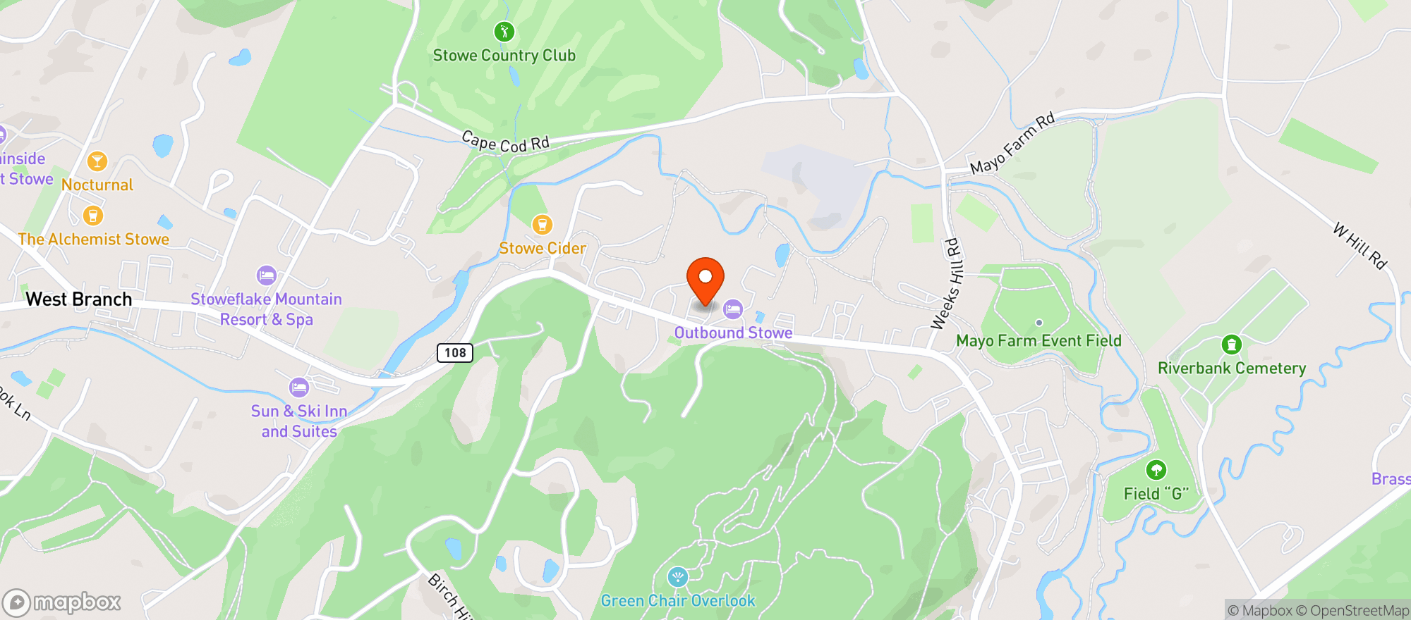 Map showing Alfies Wild Ride
