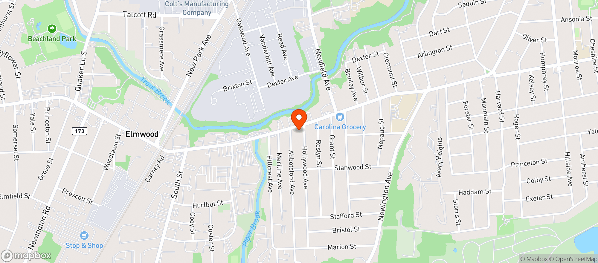 Map showing A & S Discount Liquor