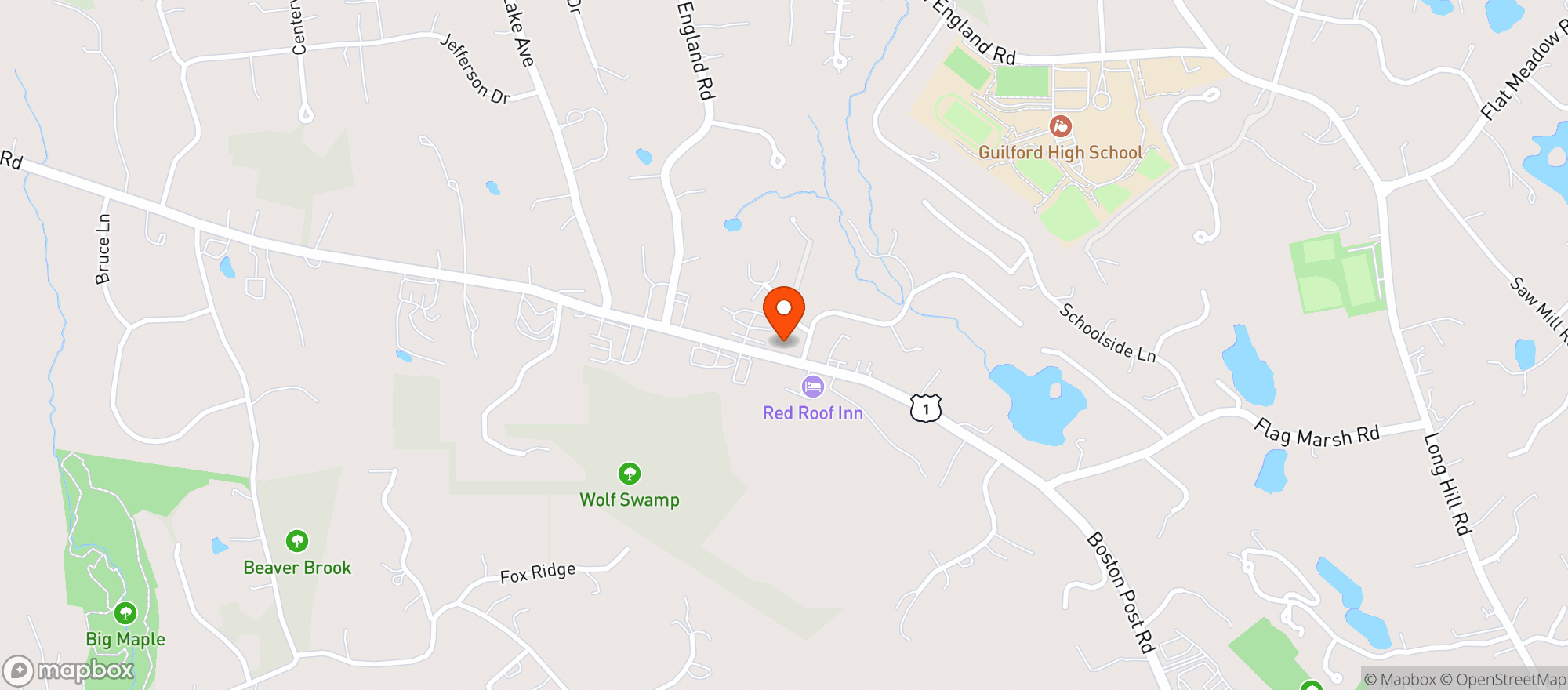 Map showing Westwoods Wine & Spirits