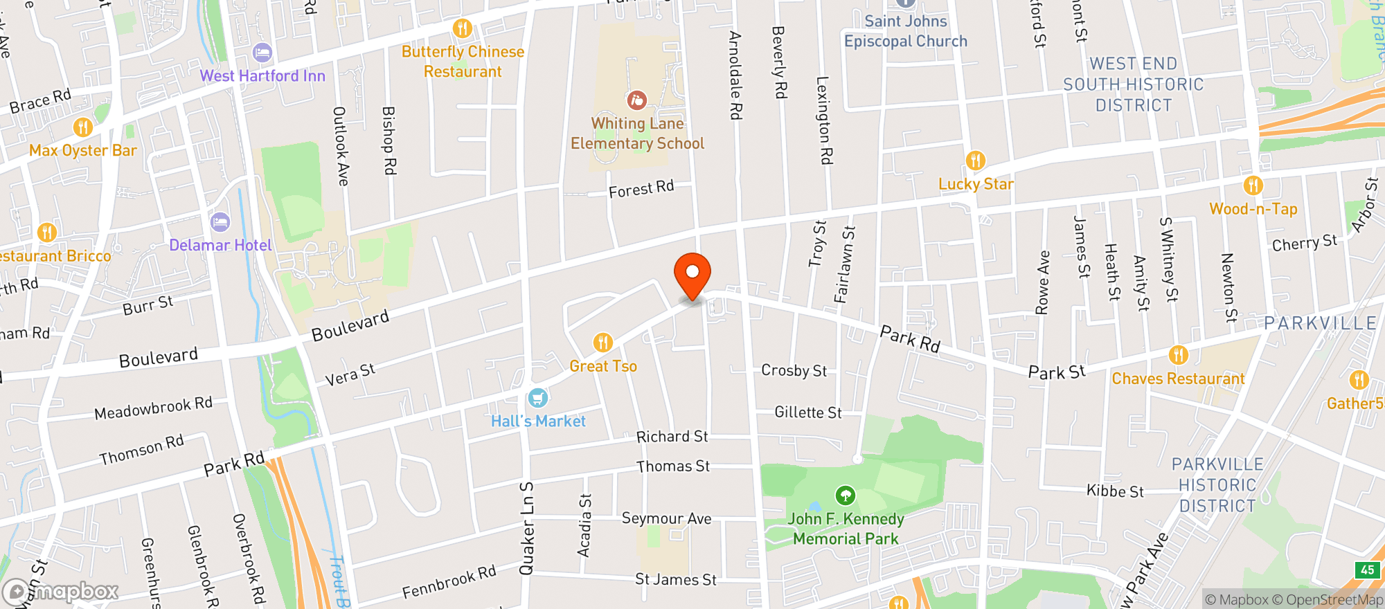 Map showing PARKVIEW WINES & LIQUORS