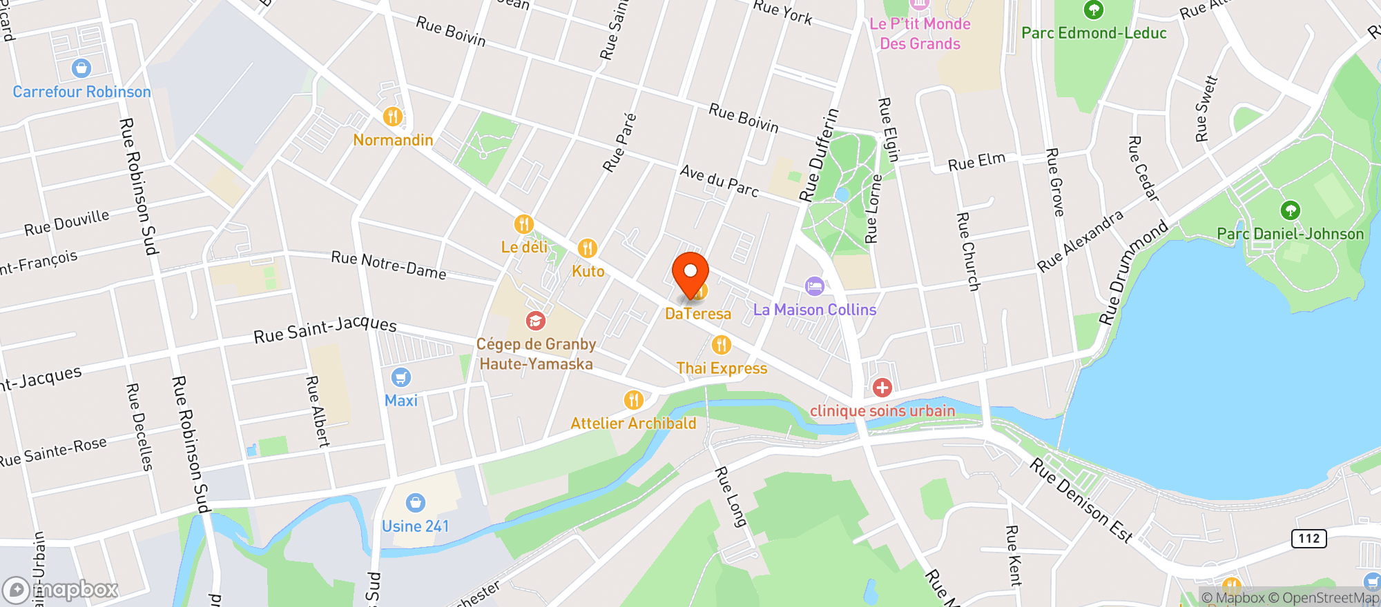 Map showing Avril Supermarche Santé