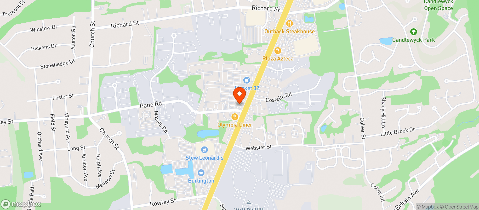Map showing Vitamin Shoppe - Newington