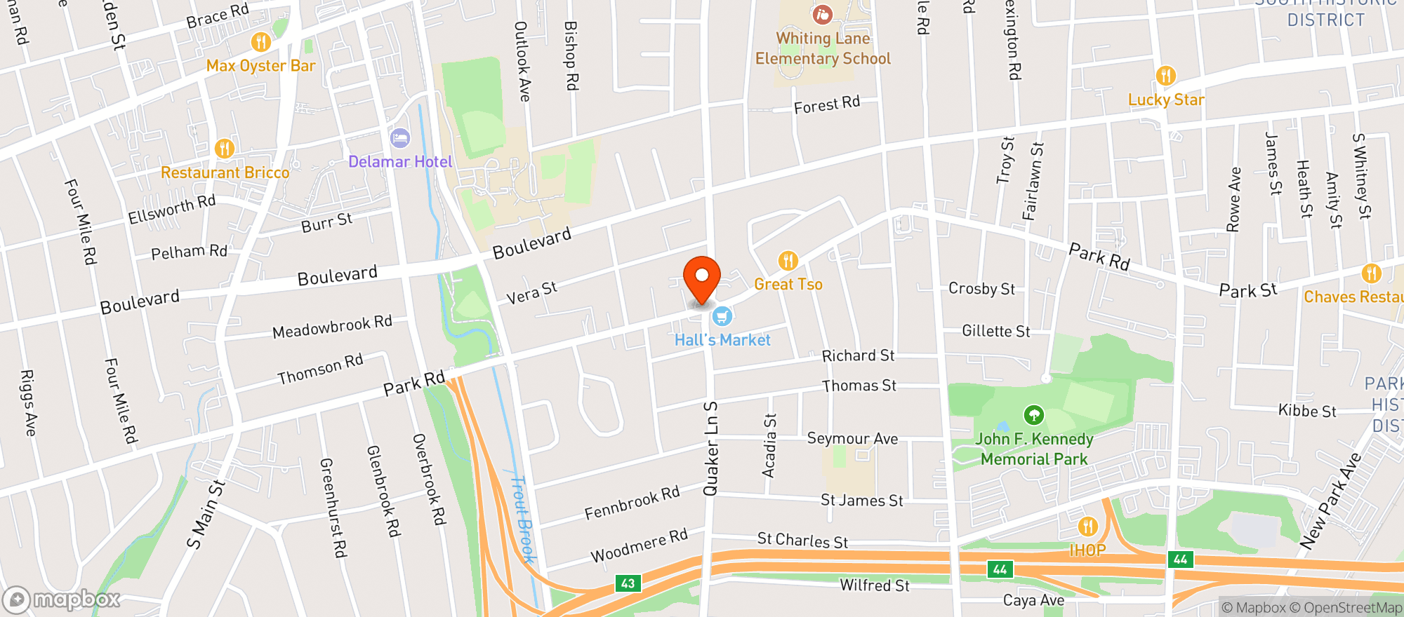 Map showing Dalys Corner Package