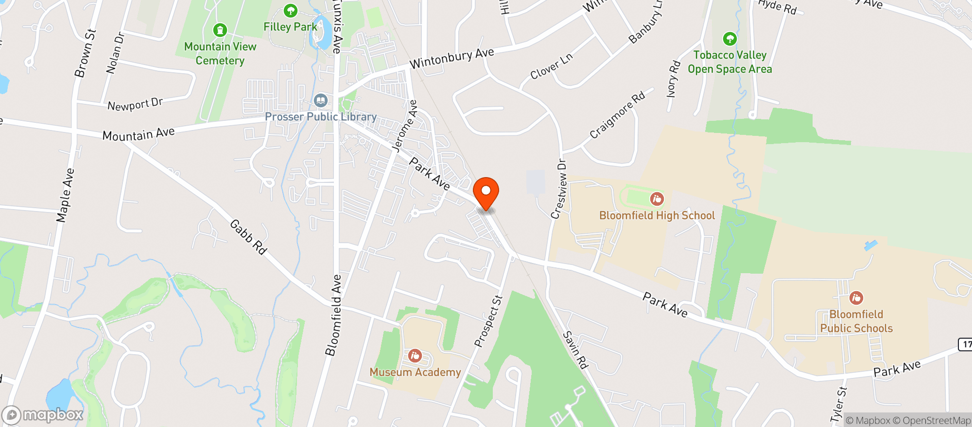Map showing Tjs Burritos