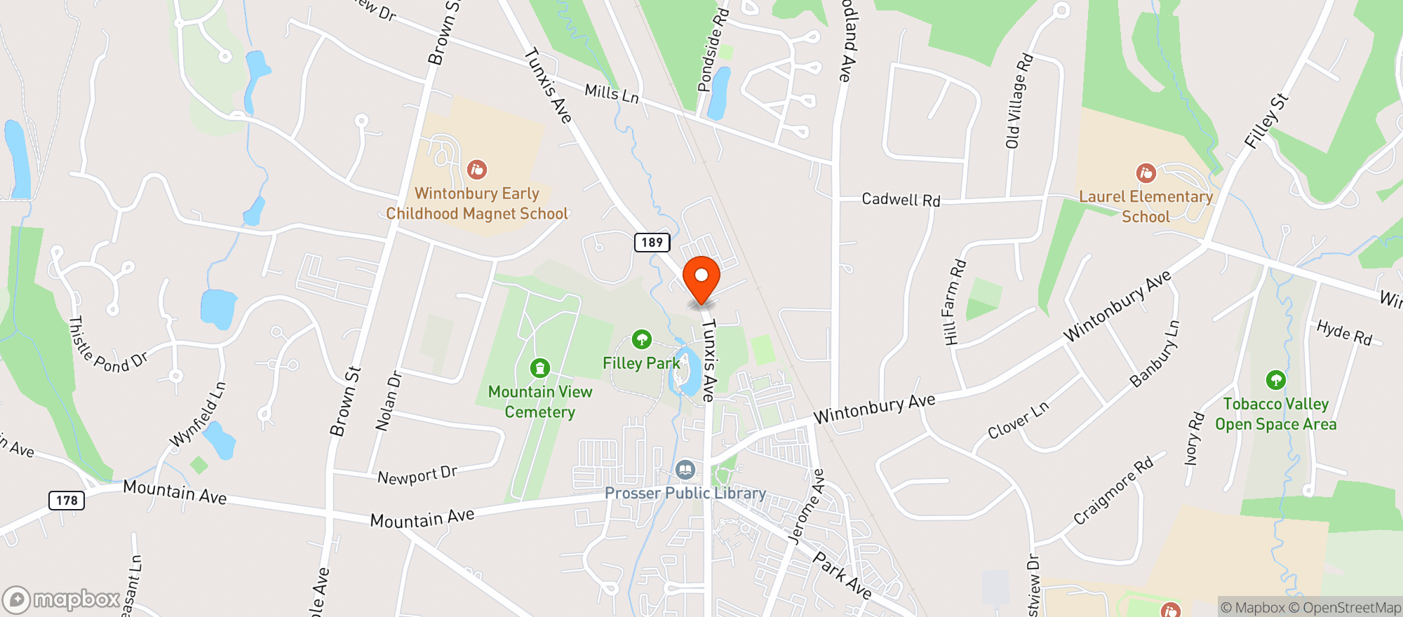 Map showing Village Pizza
