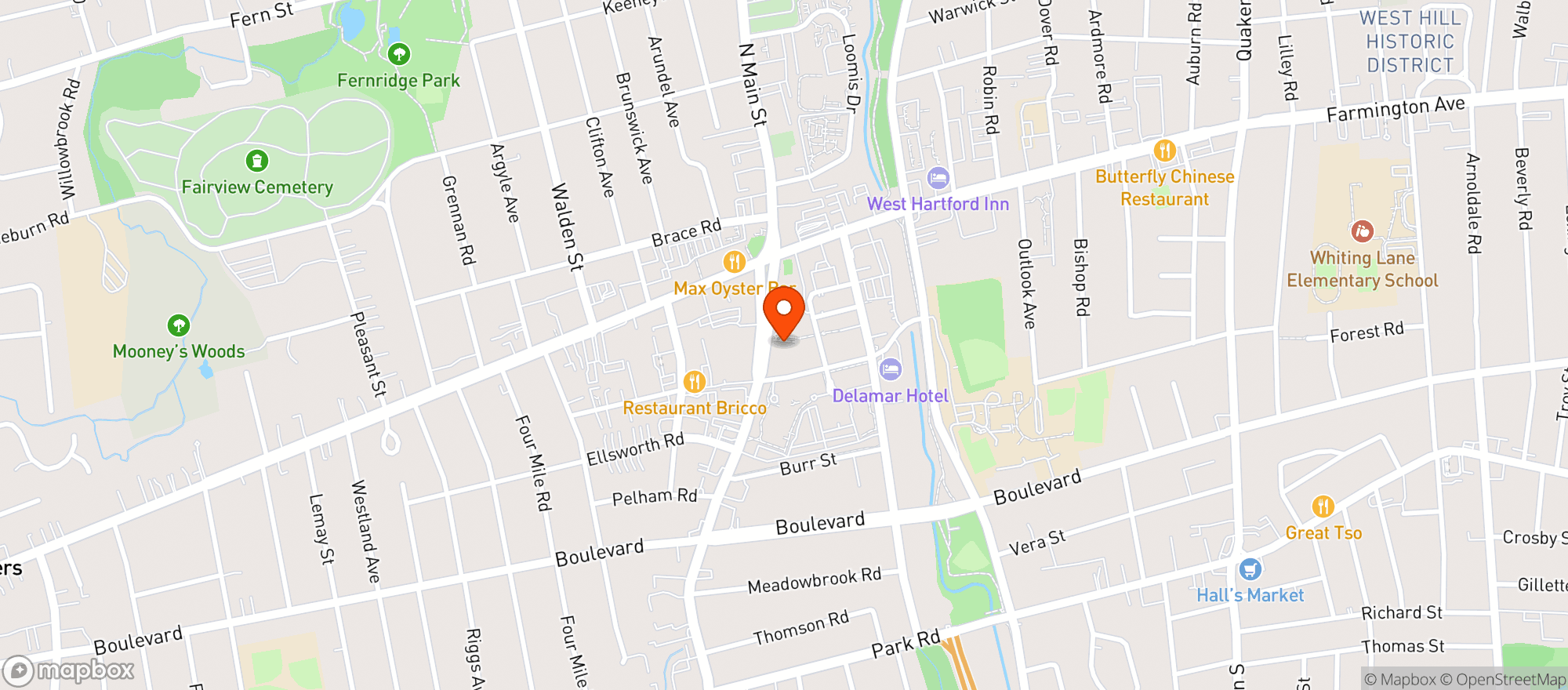 Map showing Flemings Prime Steakhouse