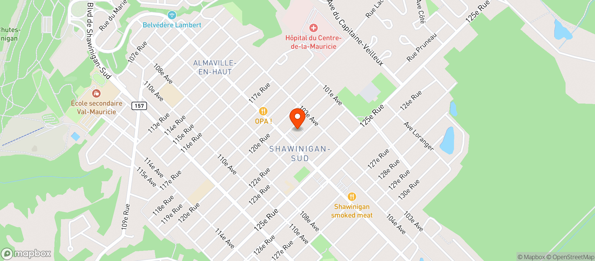 Map showing IGA Affilie #8308