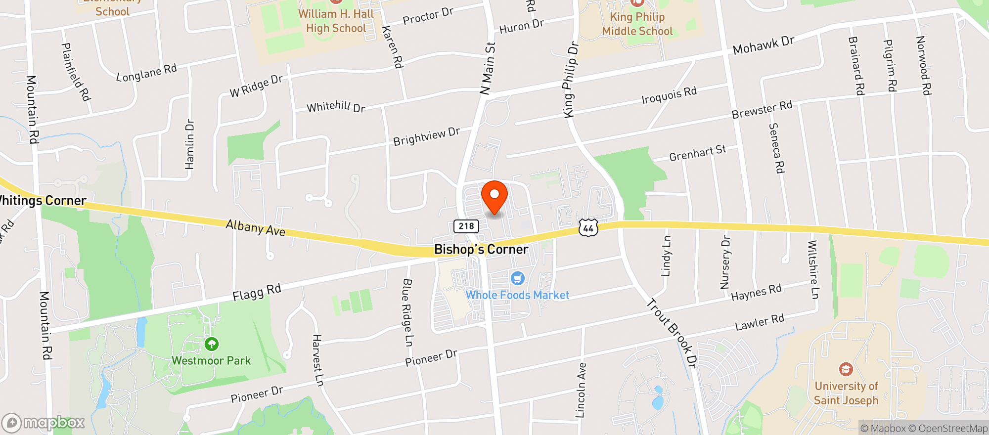 Map showing Gillette Wine and Spirits