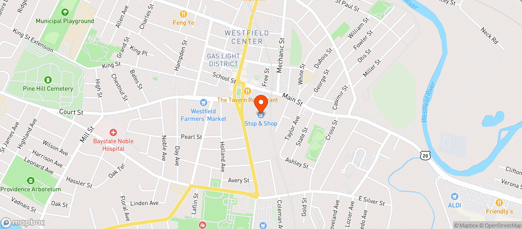 Map showing Stop & Shop (57 Main Street)
