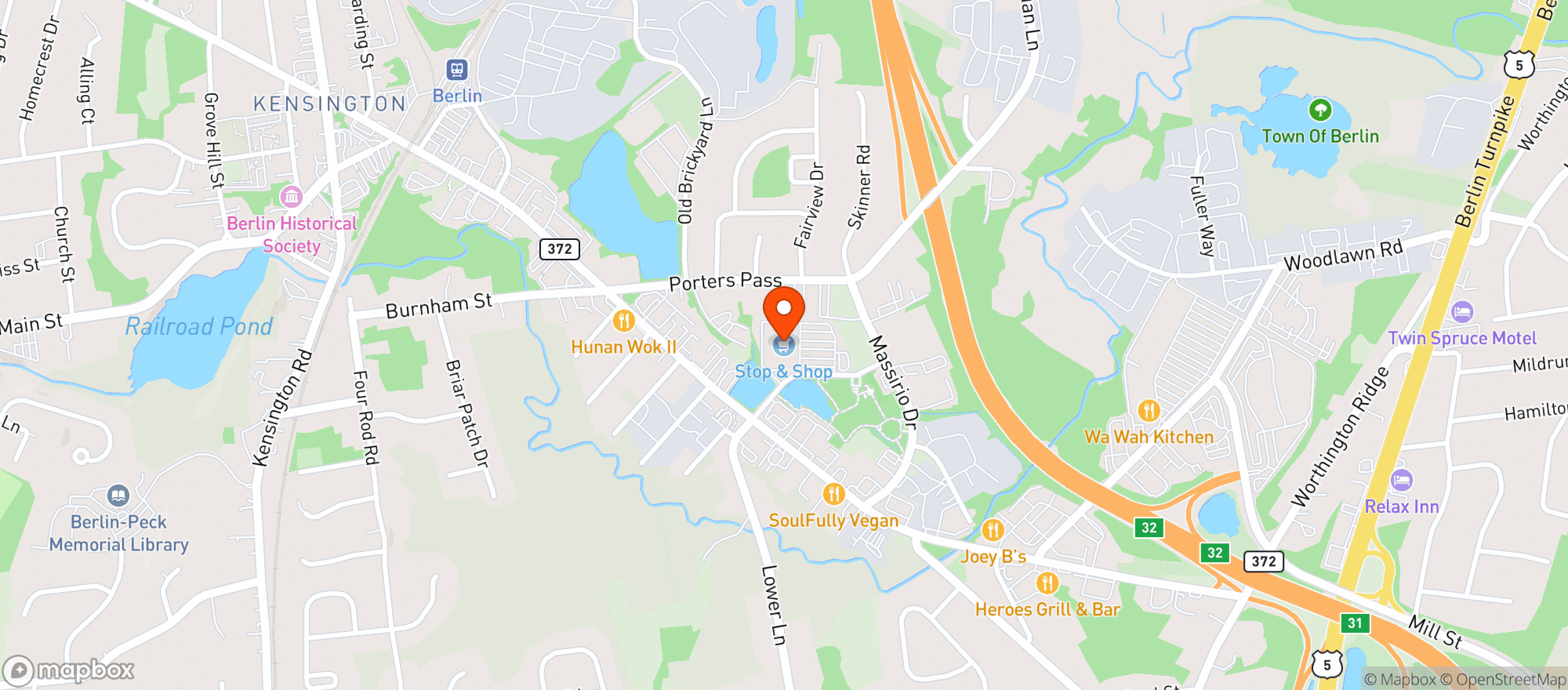 Map showing Stop & Shop - 0614 - Berlin