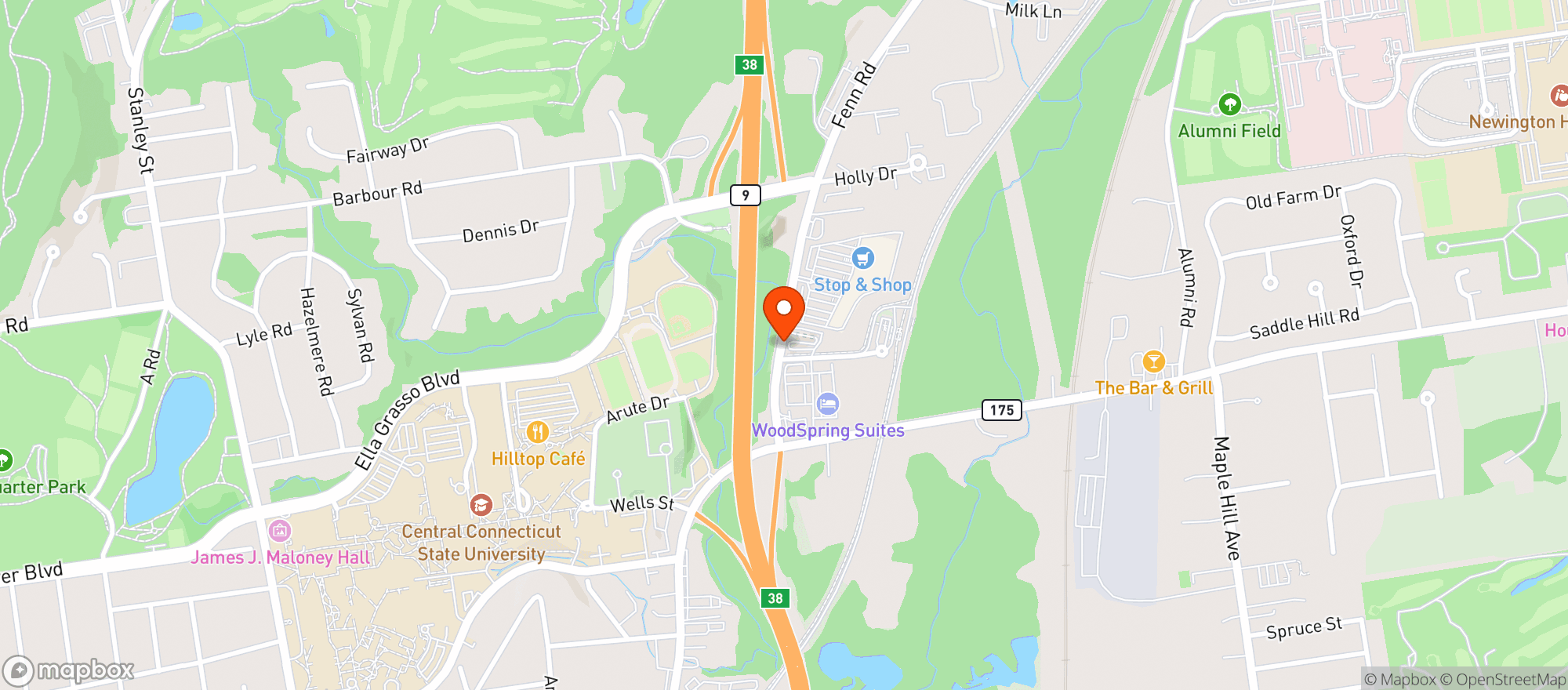 Map showing Campus Wine and Spirits
