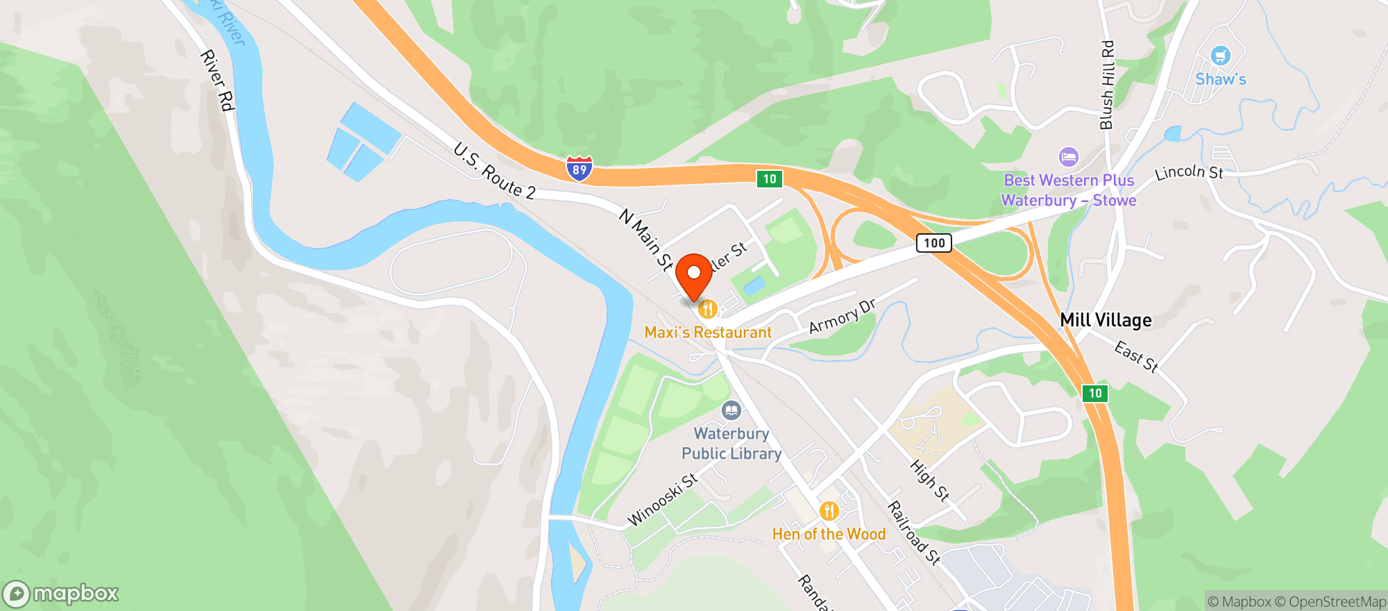 Map showing Crossroads Discount Beverage