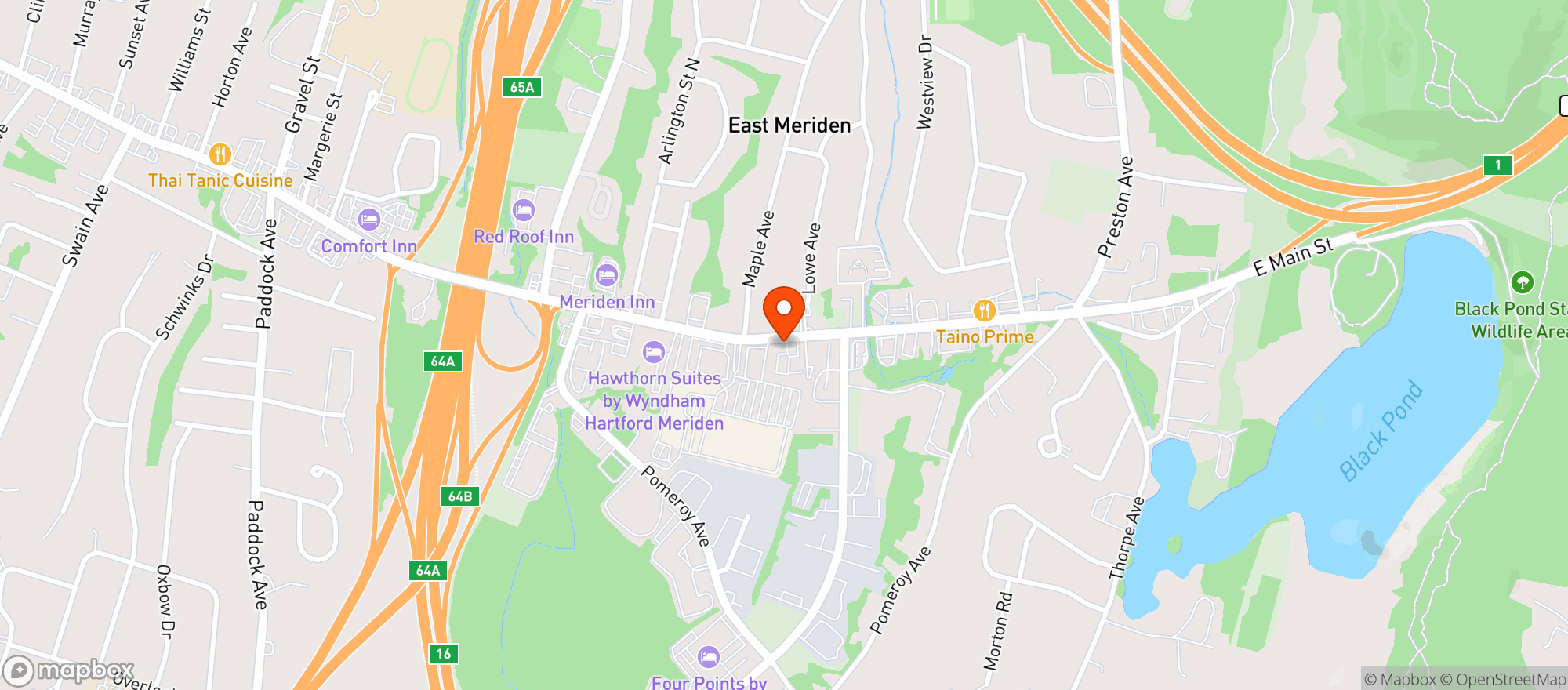 Map showing Harrys Discount Liq