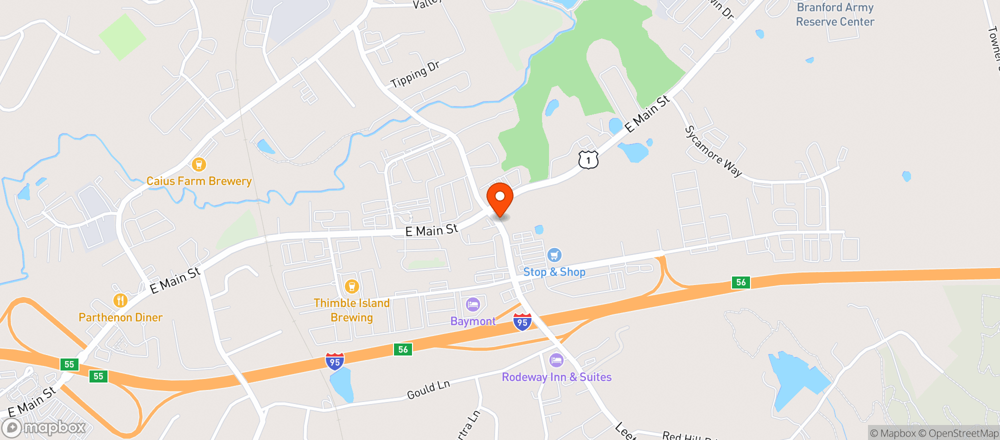 Map showing Stop & Shop - 0687 - Branford