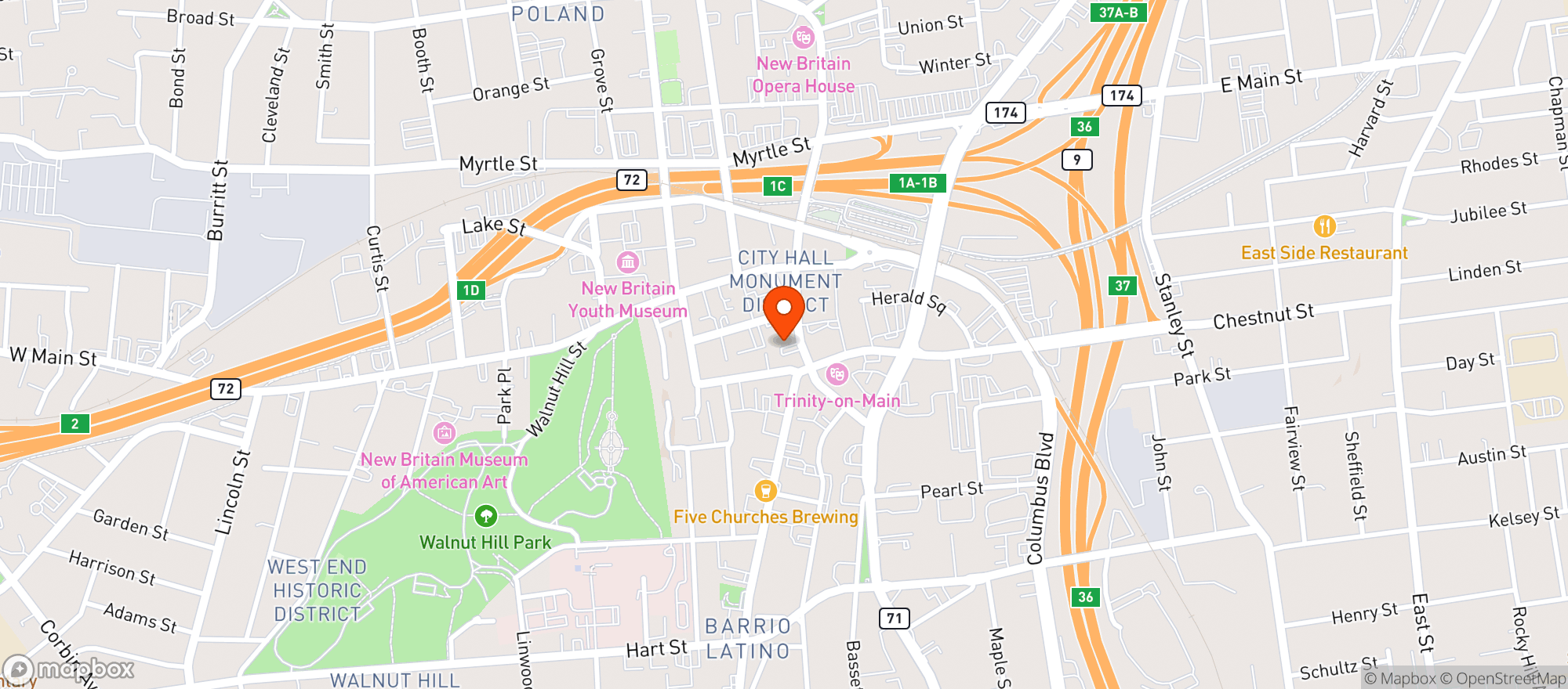 Map showing Main Street Wines