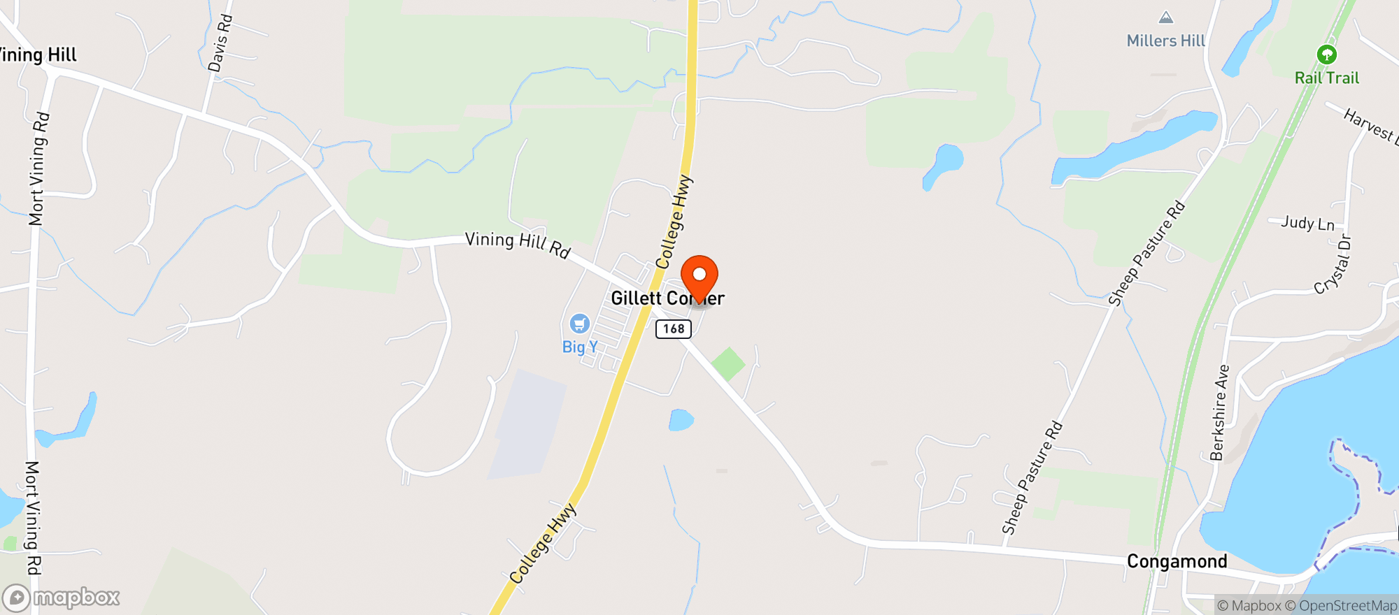 Map showing Millies Country Store