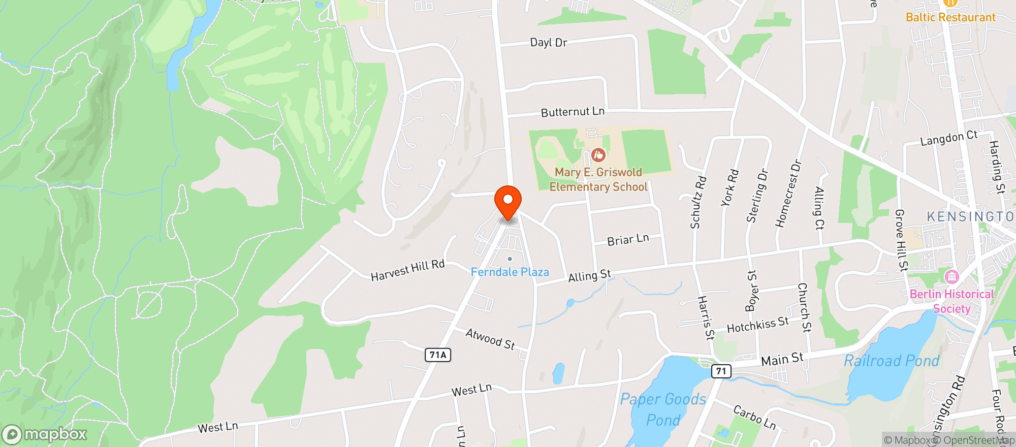 Map showing M & M Discount Liquors